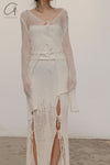 SWAYING/KNIT Washi Feather Cardigan SW22SST48 White PS46